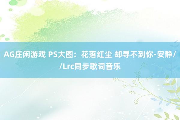 AG庄闲游戏 PS大图：花落红尘 却寻不到你-安静//Lrc同步歌词音乐