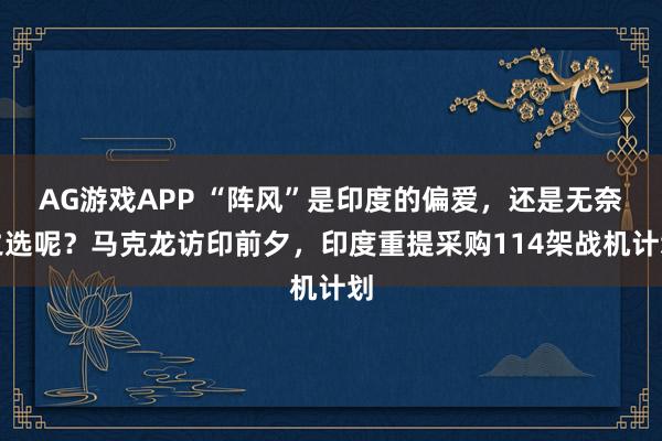 AG游戏APP “阵风”是印度的偏爱，还是无奈之选呢？马克龙访印前夕，印度重提采购114架战机计划