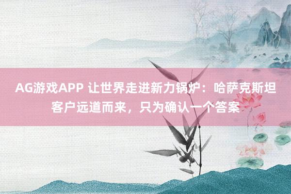 AG游戏APP 让世界走进新力锅炉：哈萨克斯坦客户远道而来，只为确认一个答案
