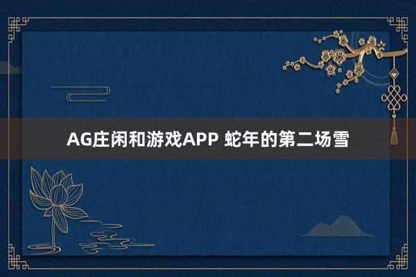 AG庄闲和游戏APP 蛇年的第二场雪