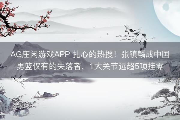 AG庄闲游戏APP 扎心的热搜!张镇麟成中国男篮仅有的失落者,1大关节远超5项挂零